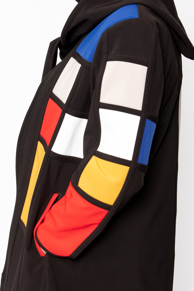 VESTE 3/4 NOIRE - MONDRIAN
