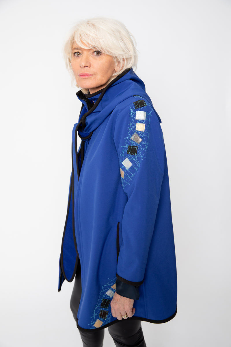 VESTE 3/4 BLEUE - MOSAÏQUES