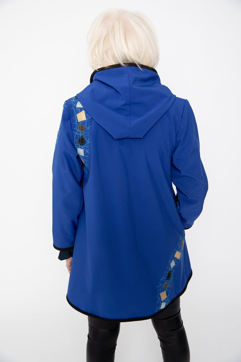 VESTE 3/4 BLEUE - MOSAÏQUES