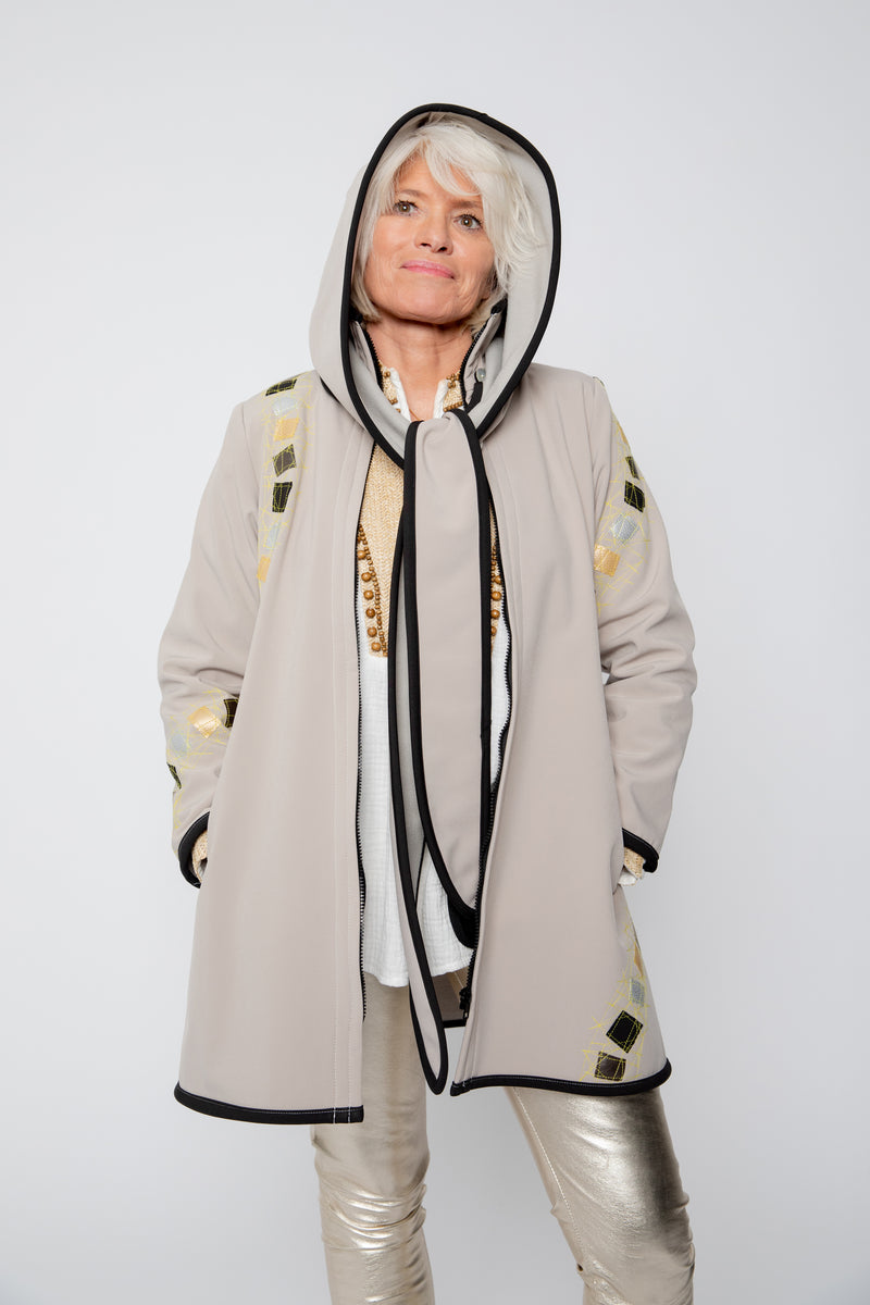 VESTE 3/4 BEIGE - MOSAÏQUES