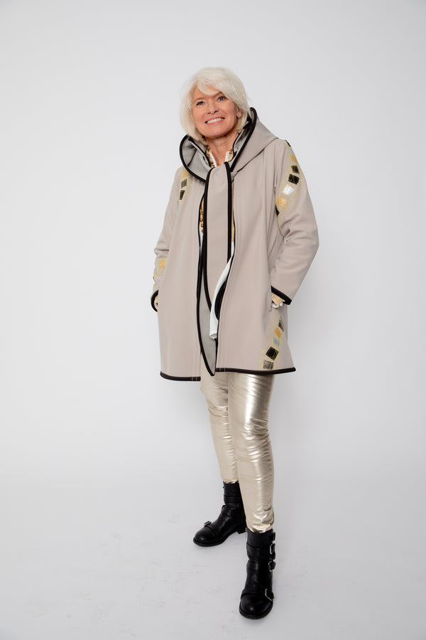 VESTE 3/4 BEIGE - MOSAÏQUES