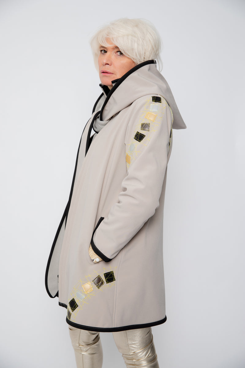 VESTE 3/4 BEIGE - MOSAÏQUES