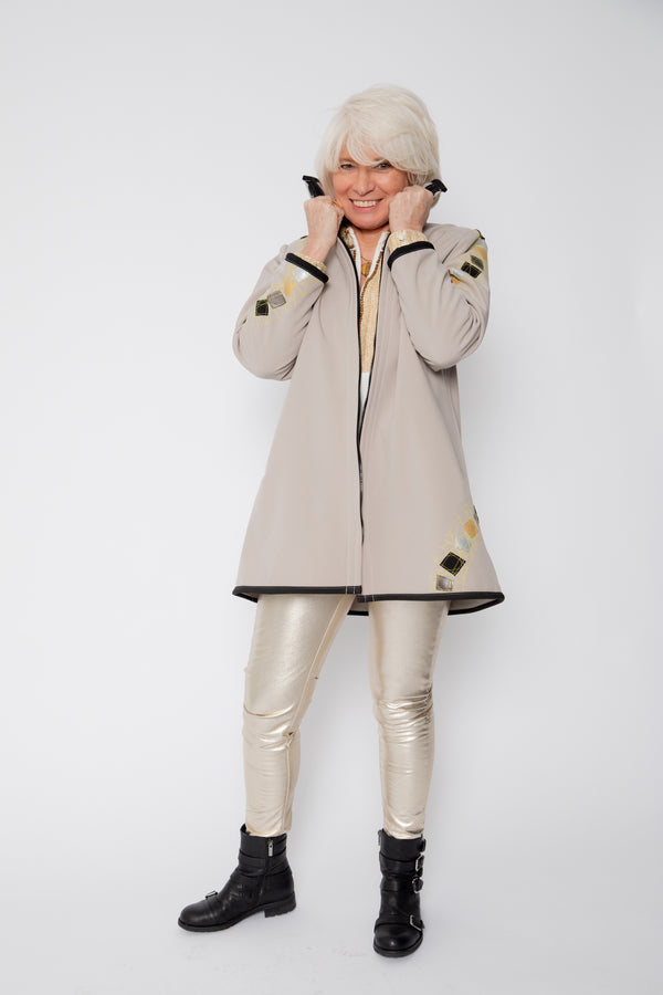 VESTE 3/4 BEIGE - MOSAÏQUES