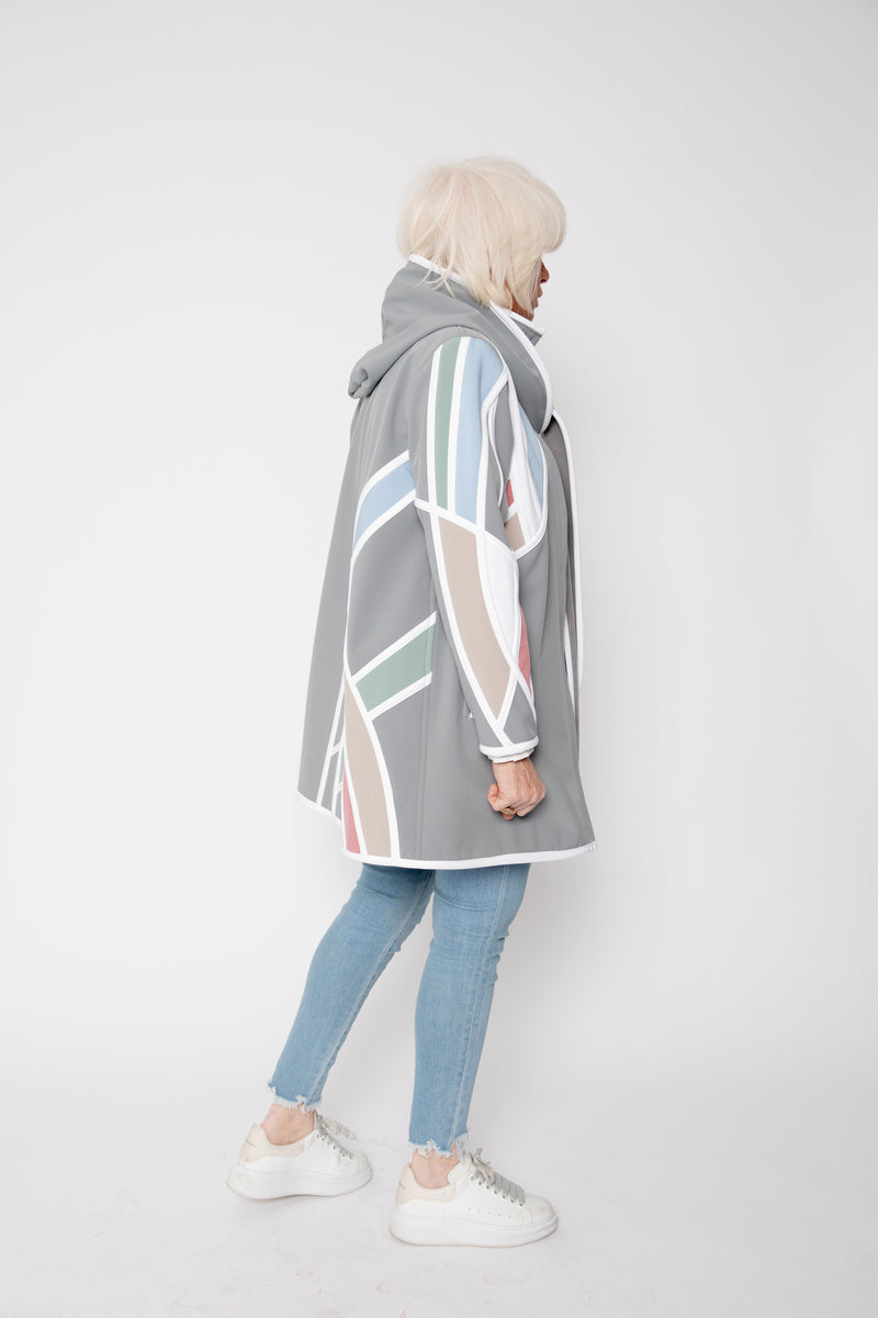 VESTE 3/4 GRISE - MIRO PASTEL