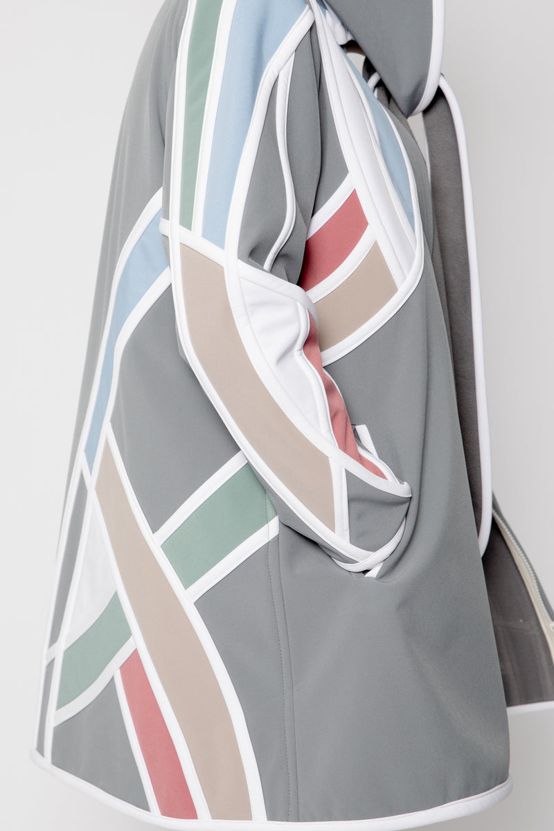 VESTE 3/4 GRISE - MIRO PASTEL