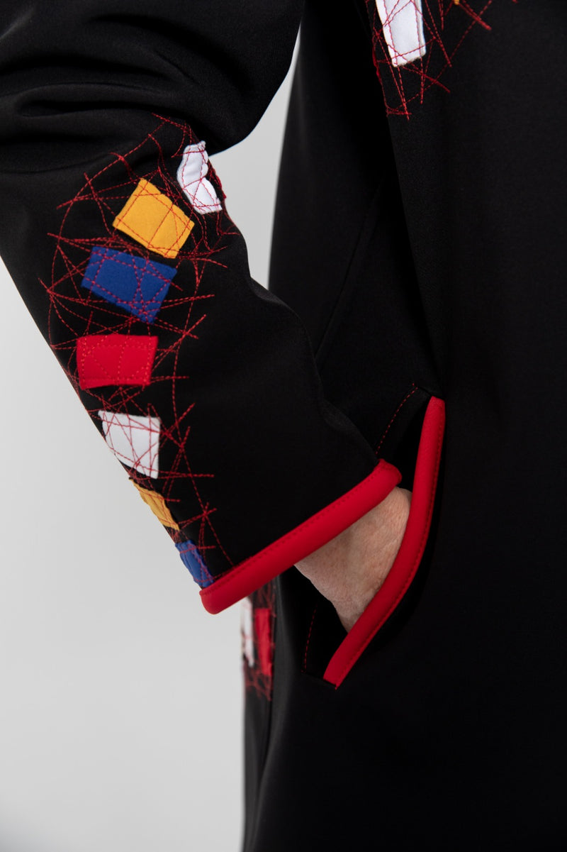 VESTE 3/4 NOIRE - MOSAÏQUES